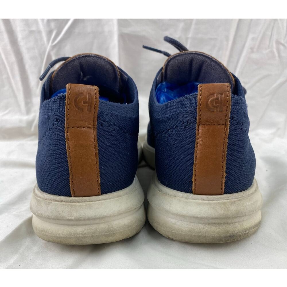 Men Cole Haan Grand+ Stitchlite Wingtip Oxford knit casual dress shoes 9M - Picture 5 of 7